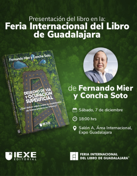 Cartel de la Presentación del libro: Derecho de vía y ocupación superficial