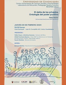 Cartel de la Presentación del libro: El delta de los privados. Ontología del poder punitivo