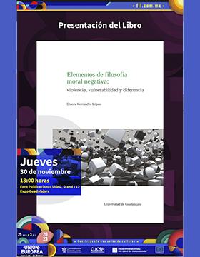Cartel de la Presentación del libro: Elementos de filosofía moral negativa