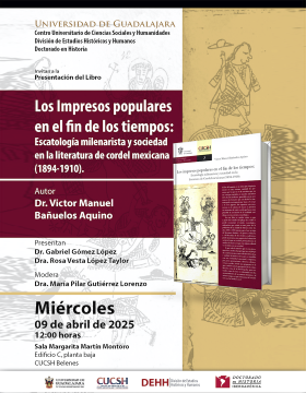 Cartel de la Presentación del libro: Los impresos populares en el fin de los tiempos