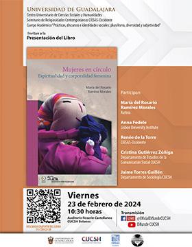 Cartel de la Presentación del libro: Mujeres en círculo. Espiritualidad y corporalidad femenina