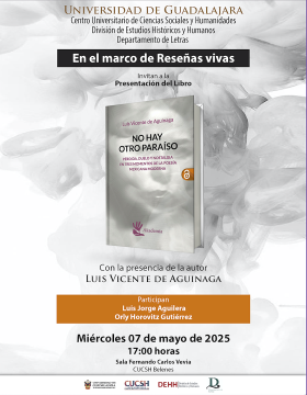 Cartel de la Presentación del libro: No hay otro paraíso