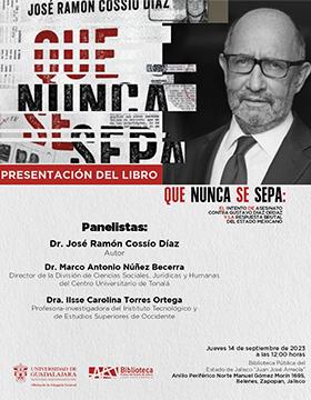 Cartel de la Presentación del libro: Que nunca se sepa