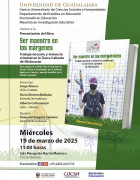 Cartel de la Presentación del libro: Ser maestro en los márgenes