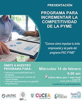 Cartel de la Presentación del Programa para Acelerar la Competitividad en las PYMES (PACPYME)