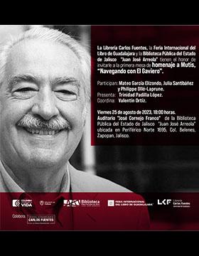 Cartel de la Primera mesa de homenaje a Mutis, "Navegando con El Gaviero"
