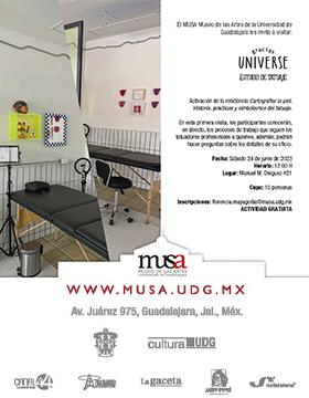 Cartel de la Visita al estudio de tatuaje Gracias Universe