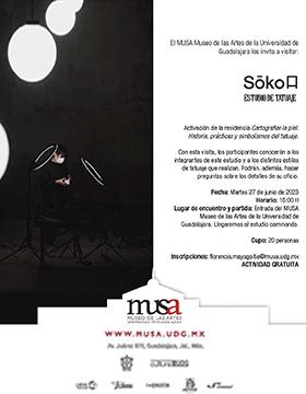 Cartel de la Visita al estudio de tatuaje Soko