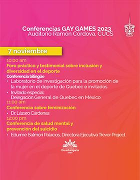 Cartel de la Conferencia GAY GAMES 2023