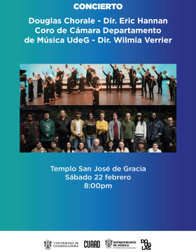 Cartel de los Conciertos UdeG-CUAAD y Douglas Colleg