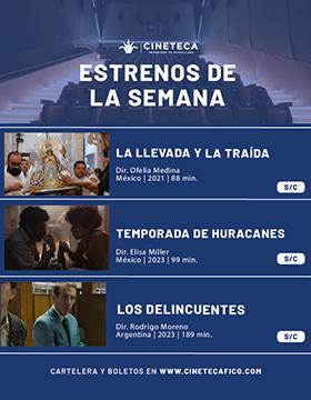 Cartel de los estrenos de la Cineteca FICG, del 26 de octubre al 1 de noviembre