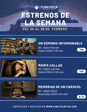 Cartel de los estrenos de la Cineteca FICG