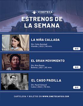 Cartel de los estrenos de la Cineteca FICG, del 12 al 18 de octubre