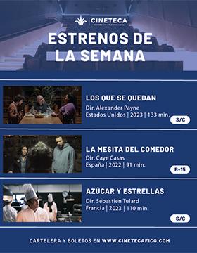 Cartel de los estrenos de la Cineteca FICG