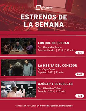 Cartel de los estrenos del Cineforo Universidad