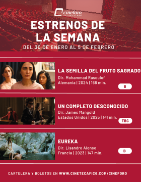 Cartel de los estrenos del Cineforo Universidad
