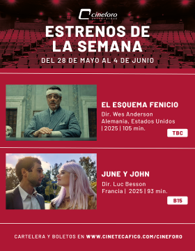 Cartel de los estrenos del Cineforo Universidad