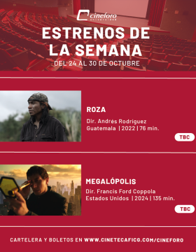 Cartel de los estrenos del Cineforo Universidad