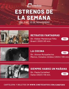 Cartel de los estrenos del Cineforo Universidad