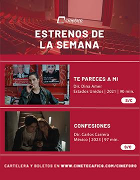 Cartel de los estrenos del Cineforo Universidad, del 1 al 8 de noviembre