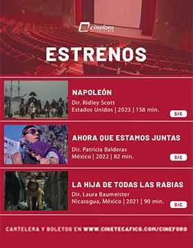 Cartel de los estrenos del Cineforo Universidad, del 29 de noviembre al 6 de diciembre