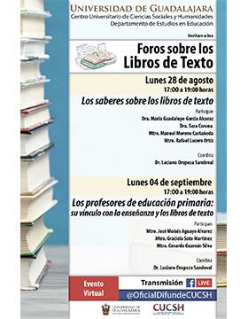 Cartel de los Foros sobre los Libros de Texto