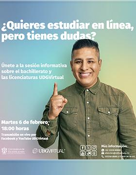 Cartel de ¿Quieres estudiar en línea, pero tienes dudas?