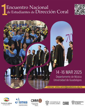 Cartel del 1 Encuentro Nacional de Estudiantes de Dirección Coral