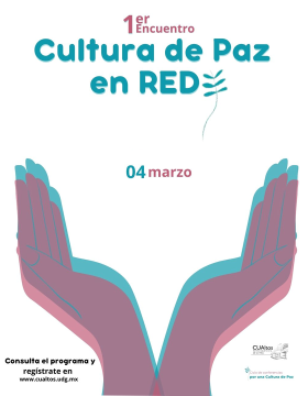 Cartel del 1er. Encuentro de Cultura de Paz en RED