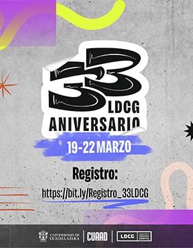 Cartel del 33 Aniversario de la Licenciatura en Diseño para la Comunicación Gráfica