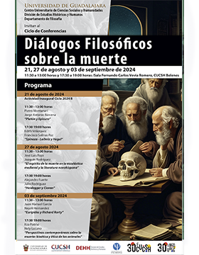 Cartel del Ciclo de Conferencias: Diálogos Filosóficos sobre la muerte