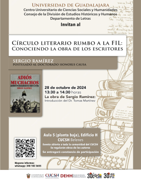 Cartel del Círculo literario rumbo a la FIL: Conociendo la obra de los escritores