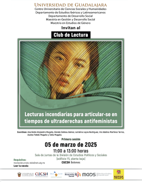 Cartel del Club de lectura: Lecturas incendiarias para articular-se en tiempo de ultraderechas antifeministas