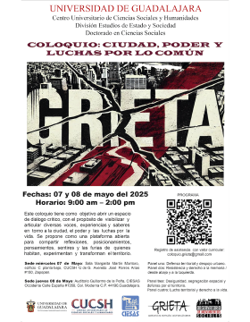 Cartel del Coloquio: Ciudad, poder y luchas por lo común