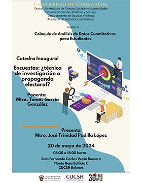 Cartel del Coloquio de Análisis de Datos Cuantitativos para Estudiantes