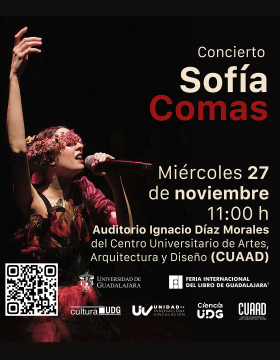 Cartel del Concierto con Sofía Comas en el CUAAD