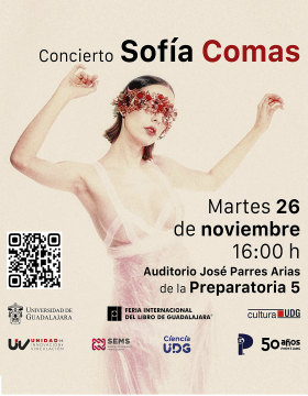 Cartel del Concierto con Sofía Comas en la Preparatoria 5