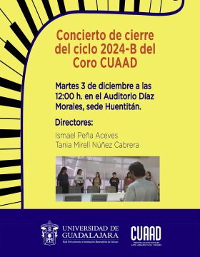 Cartel del Concierto de cierre del ciclo 2024-B del Coro CUAAD