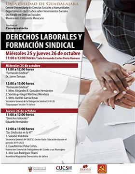 Cartel del Conversatorio: Derechos laborales y formación sindical