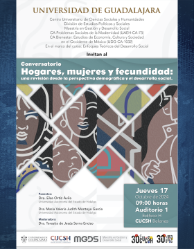 Cartel del Conversatorio: Hogares, mujeres y fecundidad