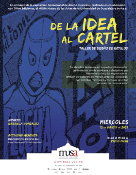 Cartel De la idea al cartel. Taller de diseño de rótulos