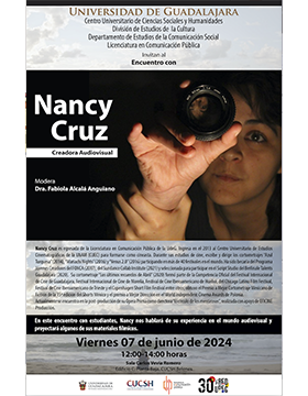 Cartel del Encuentro con Nancy Cruz, creadora audiovisual