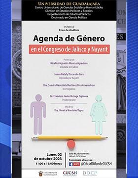 Cartel del Foro de análisis: Agenda de Género en el Congreso de Jalisco y Nayarit