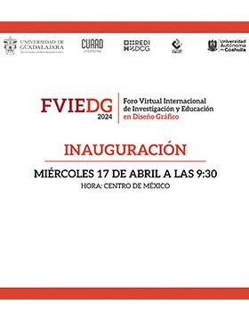 Cartel del Foro Virtual Internacional de Investigación y Educación en Diseño Gráfico 2024