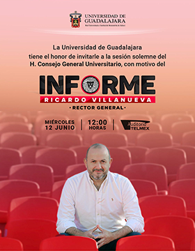 Cartel del Informe de actividades del Rector General