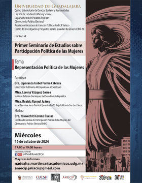 Cartel del Panel: Representación política de las mujeres