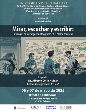 Cartel del Seminario-taller: Mirar, escuchar y escribir