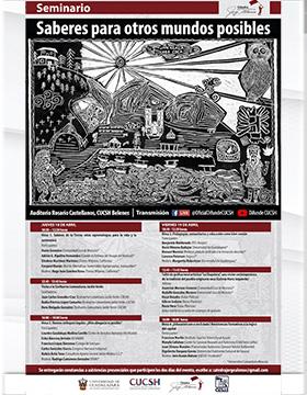 Cartel del Seminario Saberes para otros mundos posibles