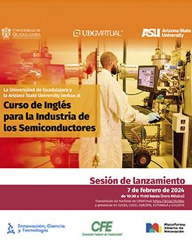 Cartel de la Sesión de lanzamiento del Curso de Inglés para la Industria de los Semiconductores