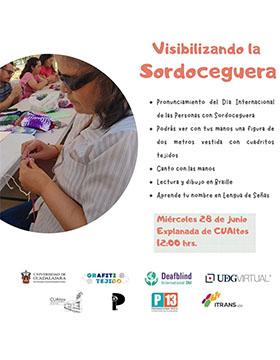 Cartel del Taller de tejido: Visibilizando la sordoceguera